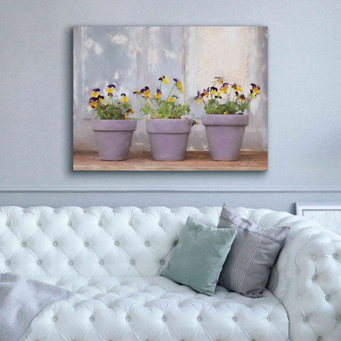 Image of 'Pansy Still Life I' by Lori Deiter, Canvas Wall Art,54 x 40