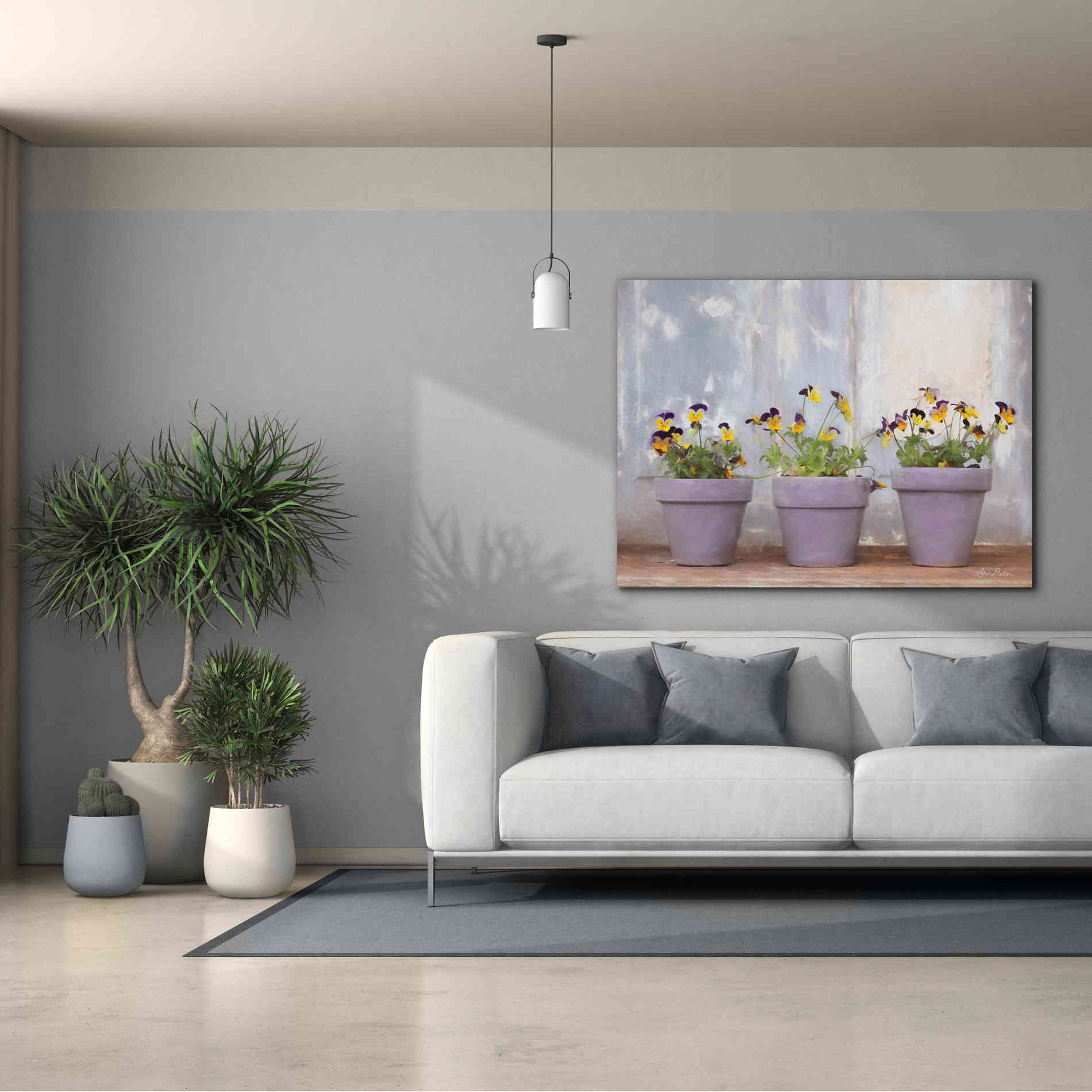 'Pansy Still Life I' by Lori Deiter, Canvas Wall Art,54 x 40