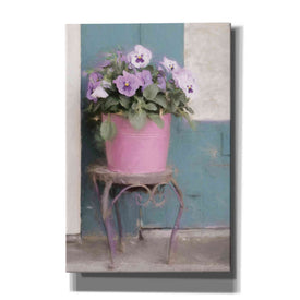 'Pansy Bucket' by Lori Deiter, Canvas Wall Art