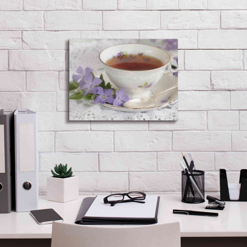 Image of 'Periwinkle and Tea' by Lori Deiter, Canvas Wall Art,16 x 12