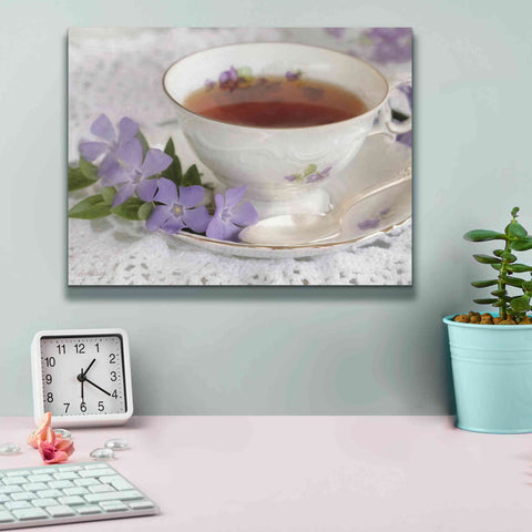 Image of 'Periwinkle and Tea' by Lori Deiter, Canvas Wall Art,16 x 12