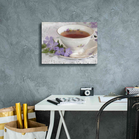 Image of 'Periwinkle and Tea' by Lori Deiter, Canvas Wall Art,16 x 12