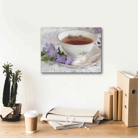 Image of 'Periwinkle and Tea' by Lori Deiter, Canvas Wall Art,16 x 12