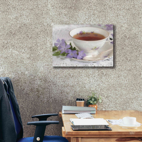 Image of 'Periwinkle and Tea' by Lori Deiter, Canvas Wall Art,26 x 18