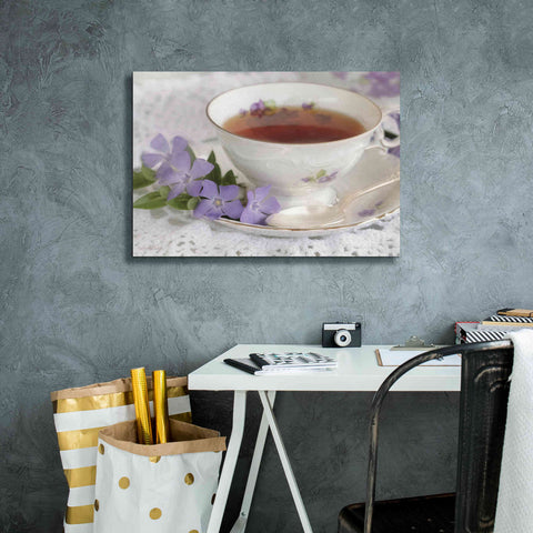 Image of 'Periwinkle and Tea' by Lori Deiter, Canvas Wall Art,26 x 18