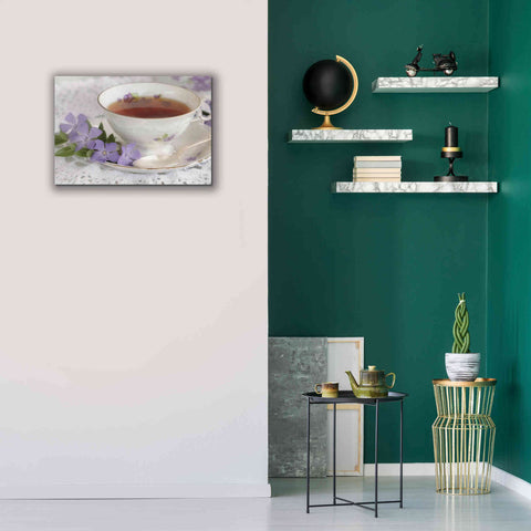 Image of 'Periwinkle and Tea' by Lori Deiter, Canvas Wall Art,26 x 18