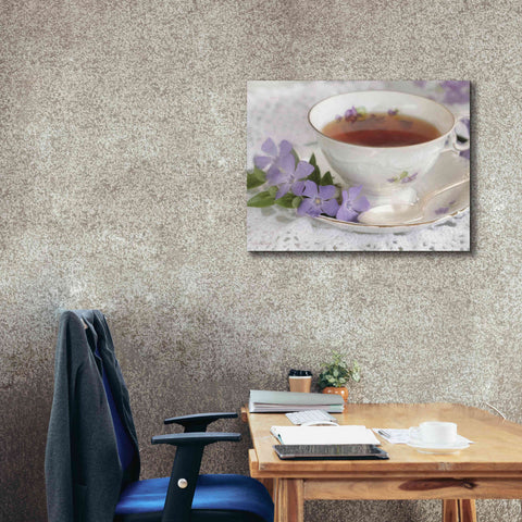 Image of 'Periwinkle and Tea' by Lori Deiter, Canvas Wall Art,34 x 26