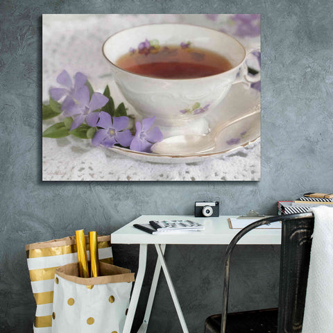 Image of 'Periwinkle and Tea' by Lori Deiter, Canvas Wall Art,34 x 26
