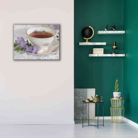 Image of 'Periwinkle and Tea' by Lori Deiter, Canvas Wall Art,34 x 26