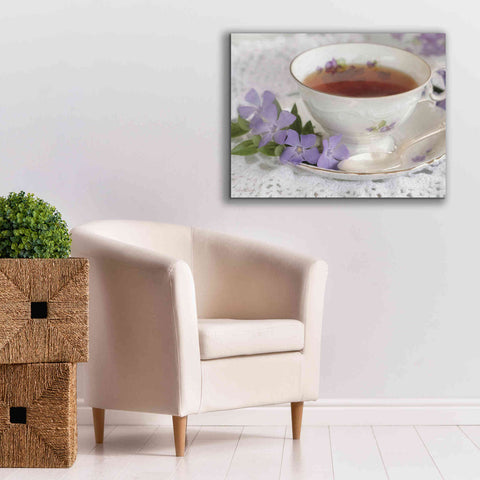 Image of 'Periwinkle and Tea' by Lori Deiter, Canvas Wall Art,34 x 26