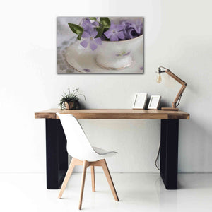 'Violet Teacup I' by Lori Deiter, Canvas Wall Art,40 x 26