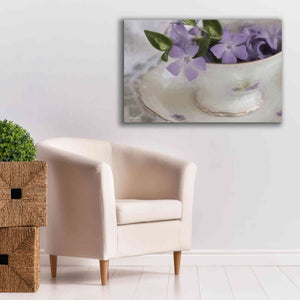 'Violet Teacup I' by Lori Deiter, Canvas Wall Art,40 x 26