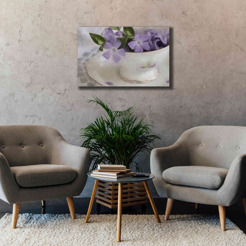 Image of 'Violet Teacup I' by Lori Deiter, Canvas Wall Art,40 x 26