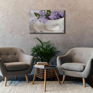 'Violet Teacup I' by Lori Deiter, Canvas Wall Art,40 x 26