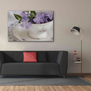 'Violet Teacup I' by Lori Deiter, Canvas Wall Art,60 x 40