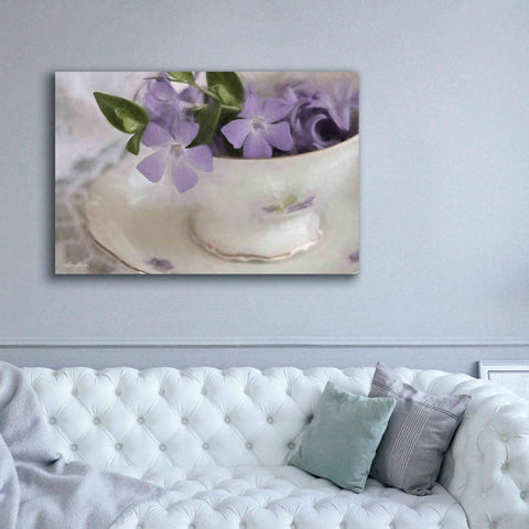 Image of 'Violet Teacup I' by Lori Deiter, Canvas Wall Art,60 x 40