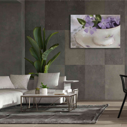 Image of 'Violet Teacup I' by Lori Deiter, Canvas Wall Art,60 x 40