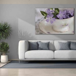 'Violet Teacup I' by Lori Deiter, Canvas Wall Art,60 x 40