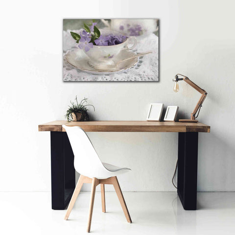 Image of 'Violet Teacup II' by Lori Deiter, Canvas Wall Art,40 x 26