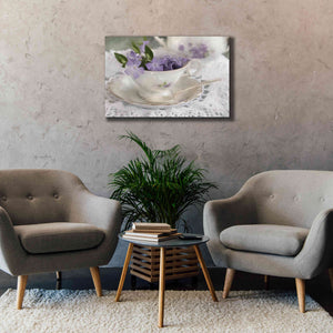 'Violet Teacup II' by Lori Deiter, Canvas Wall Art,40 x 26