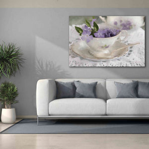 'Violet Teacup II' by Lori Deiter, Canvas Wall Art,60 x 40