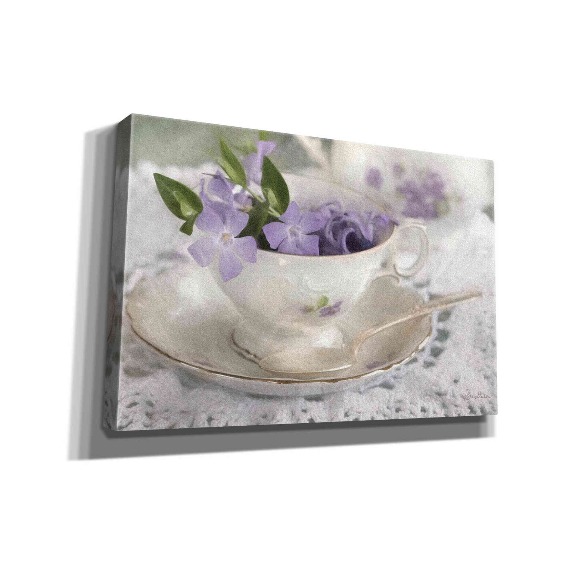 'Violet Teacup II' by Lori Deiter, Canvas Wall Art