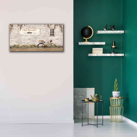 Image of 'Fall Market with Bike' by Lori Deiter, Canvas Wall Art,40 x 20