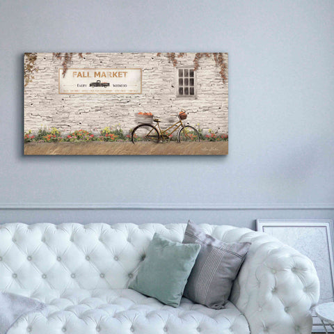 Image of 'Fall Market with Bike' by Lori Deiter, Canvas Wall Art,60 x 30