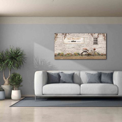 Image of 'Fall Market with Bike' by Lori Deiter, Canvas Wall Art,60 x 30