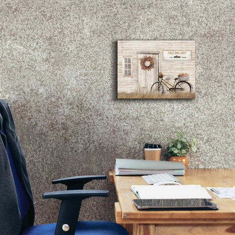 Image of 'Pumpkin Bicycle' by Lori Deiter, Canvas Wall Art,16 x 12