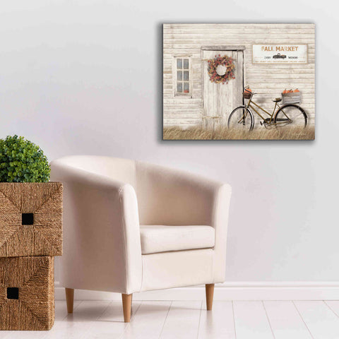 Image of 'Pumpkin Bicycle' by Lori Deiter, Canvas Wall Art,34 x 26