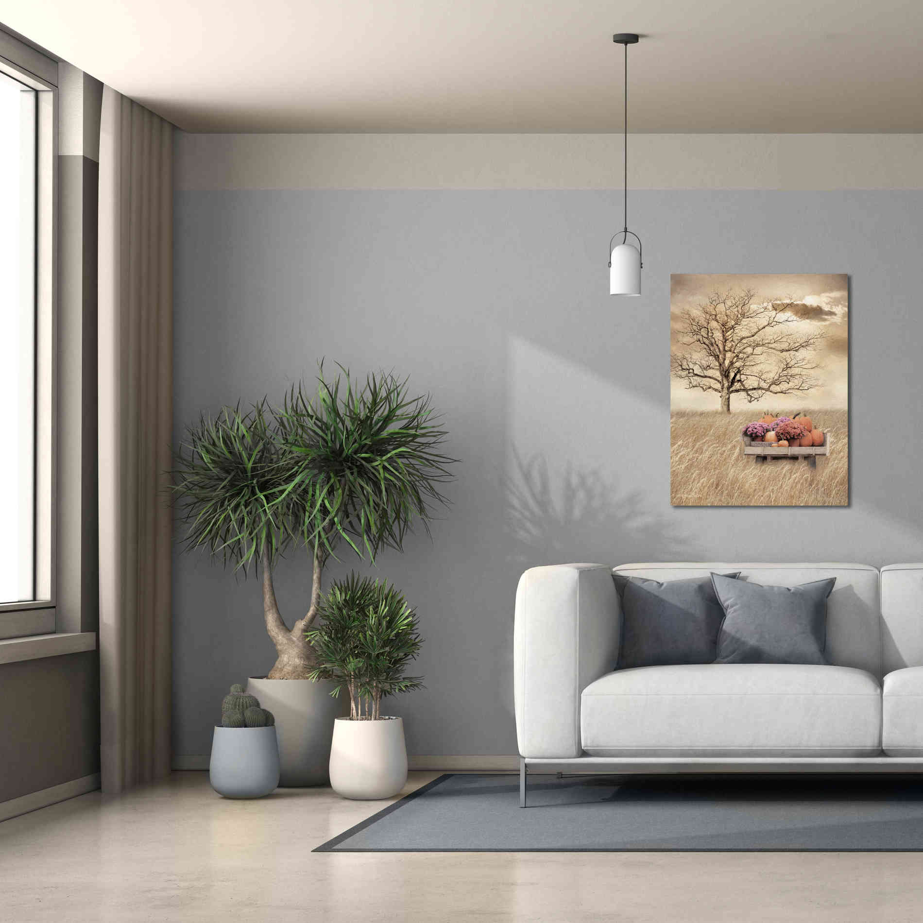 'Fall Wagon' by Lori Deiter, Canvas Wall Art,26 x 34