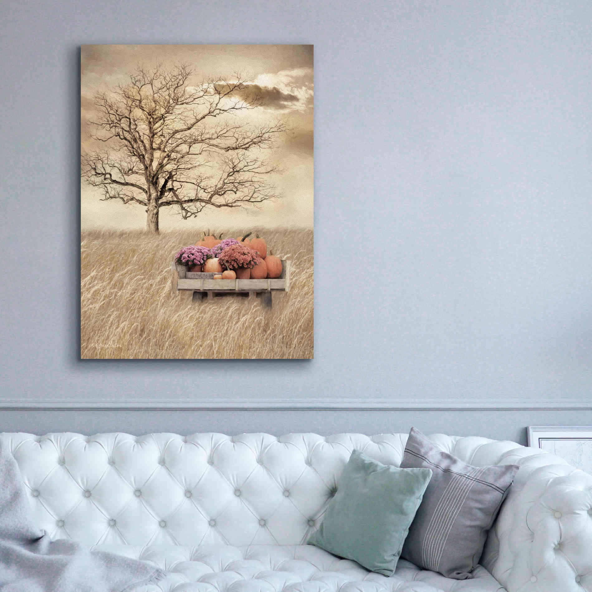 'Fall Wagon' by Lori Deiter, Canvas Wall Art,40 x 54