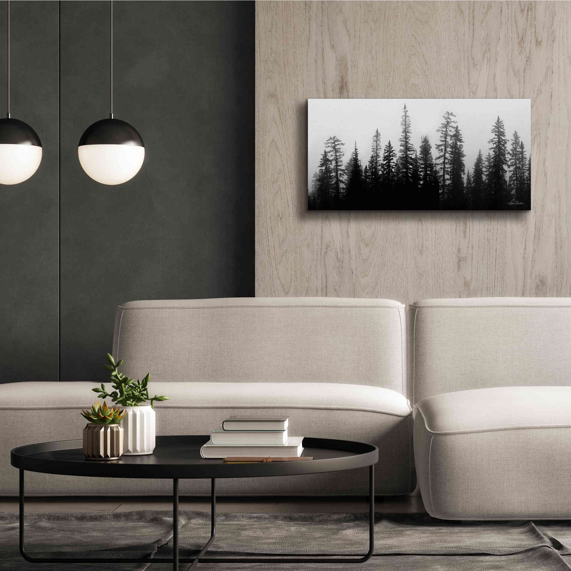 'Rocky's Trees' by Lori Deiter, Canvas Wall Art,40 x 20