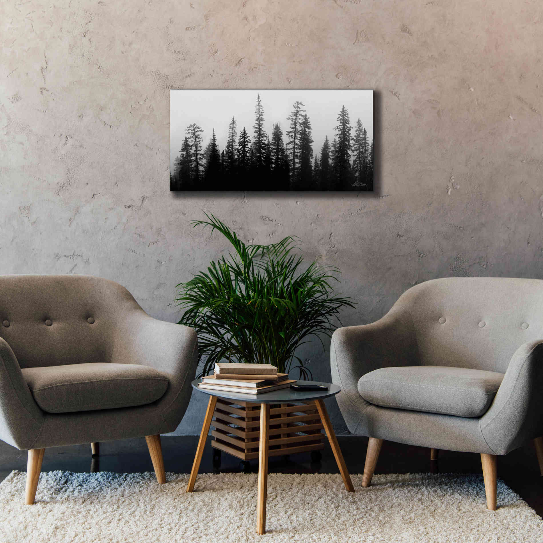 'Rocky's Trees' by Lori Deiter, Canvas Wall Art,40 x 20