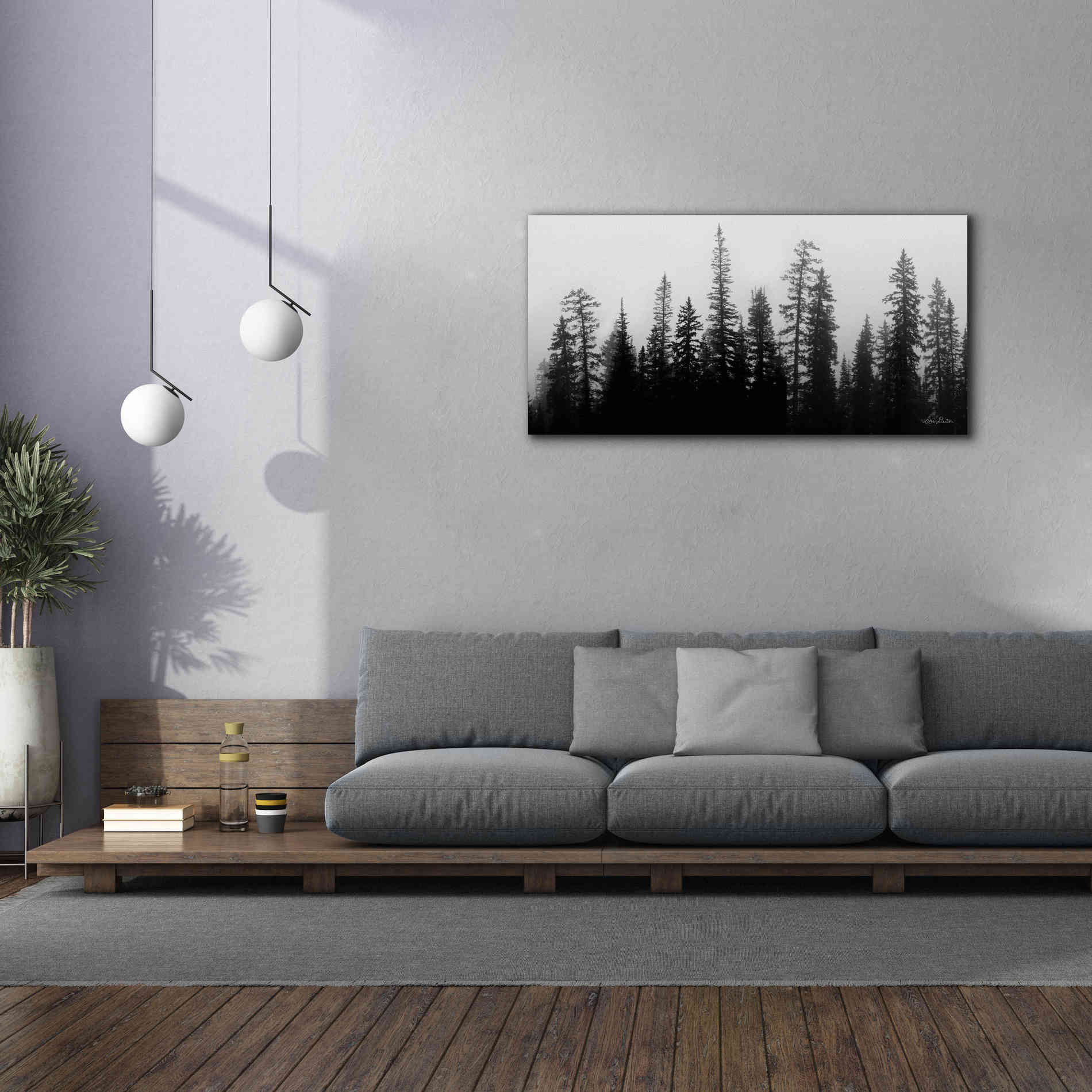 'Rocky's Trees' by Lori Deiter, Canvas Wall Art,60 x 30