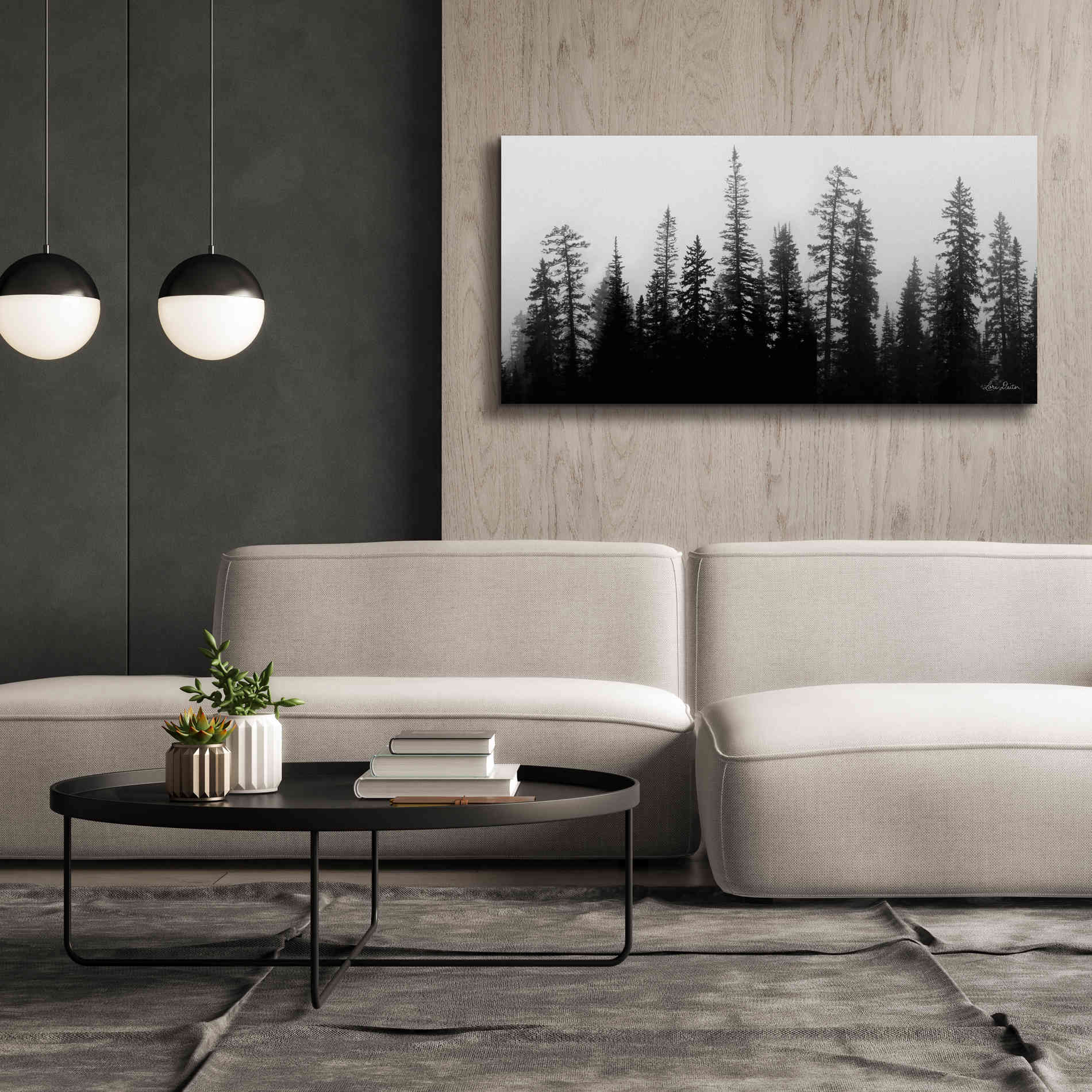 'Rocky's Trees' by Lori Deiter, Canvas Wall Art,60 x 30