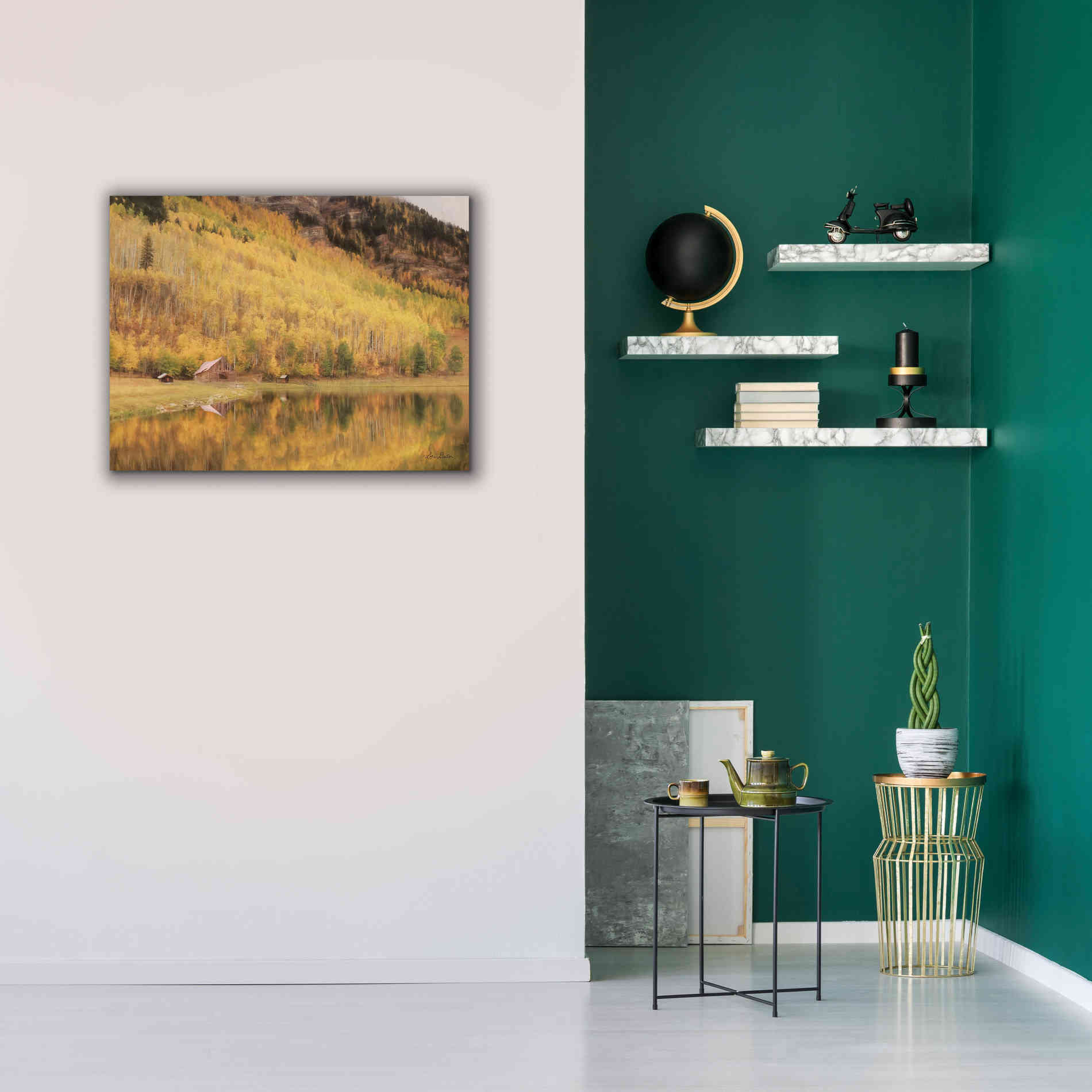 'San Juan Cabin' by Lori Deiter, Canvas Wall Art,34 x 26