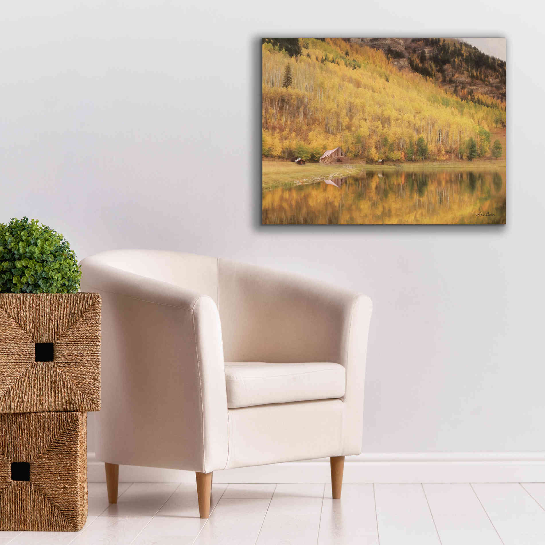 'San Juan Cabin' by Lori Deiter, Canvas Wall Art,34 x 26