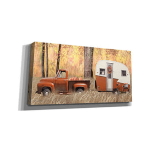 'Fall Camping with bike' by Lori Deiter, Canvas Wall Art