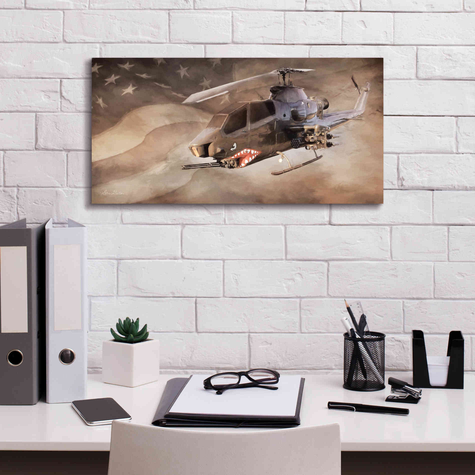 'Freedom Fighter' by Lori Deiter, Canvas Wall Art,24 x 12