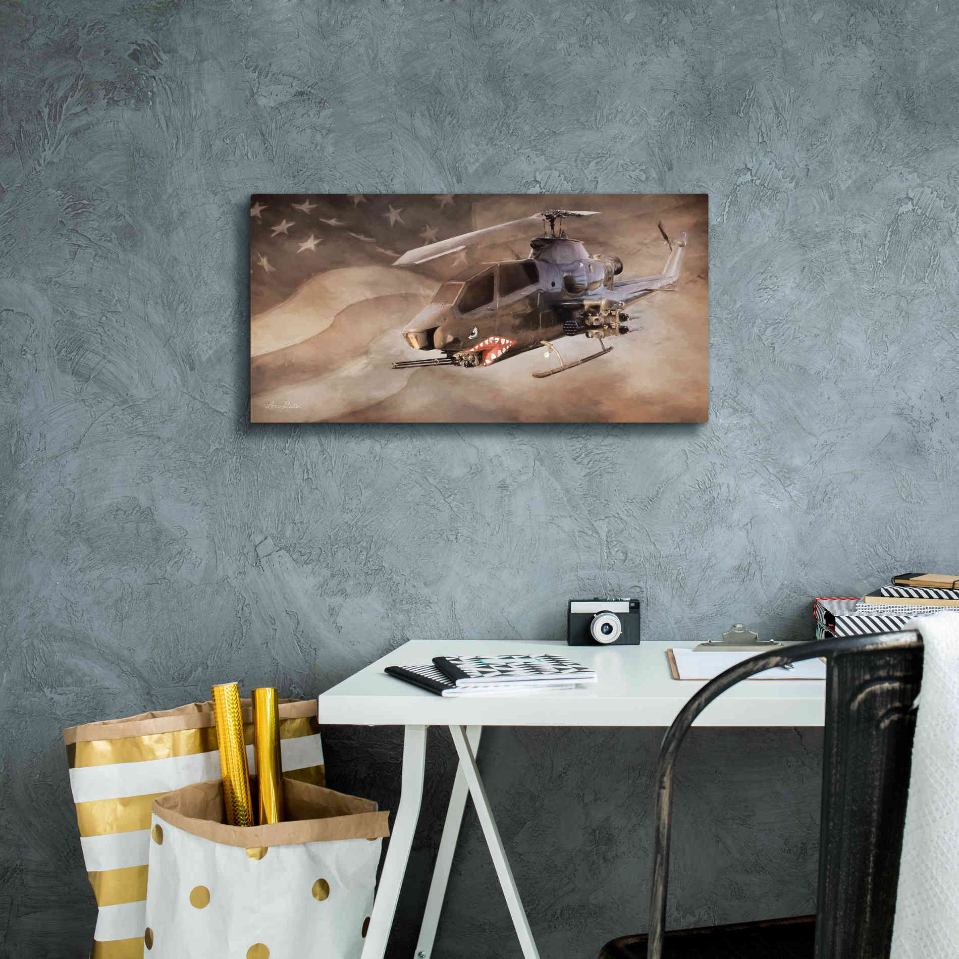 'Freedom Fighter' by Lori Deiter, Canvas Wall Art,24 x 12