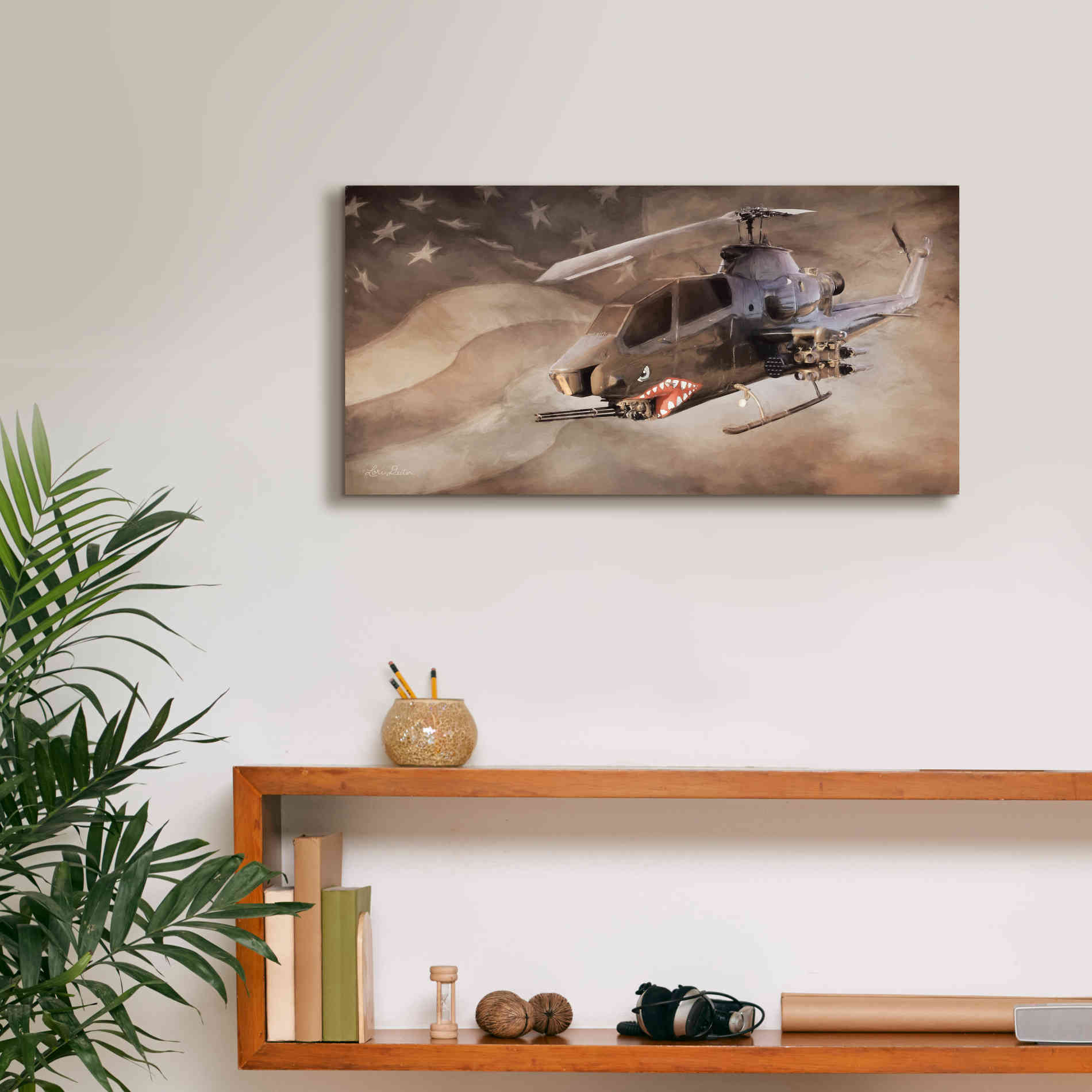 'Freedom Fighter' by Lori Deiter, Canvas Wall Art,24 x 12