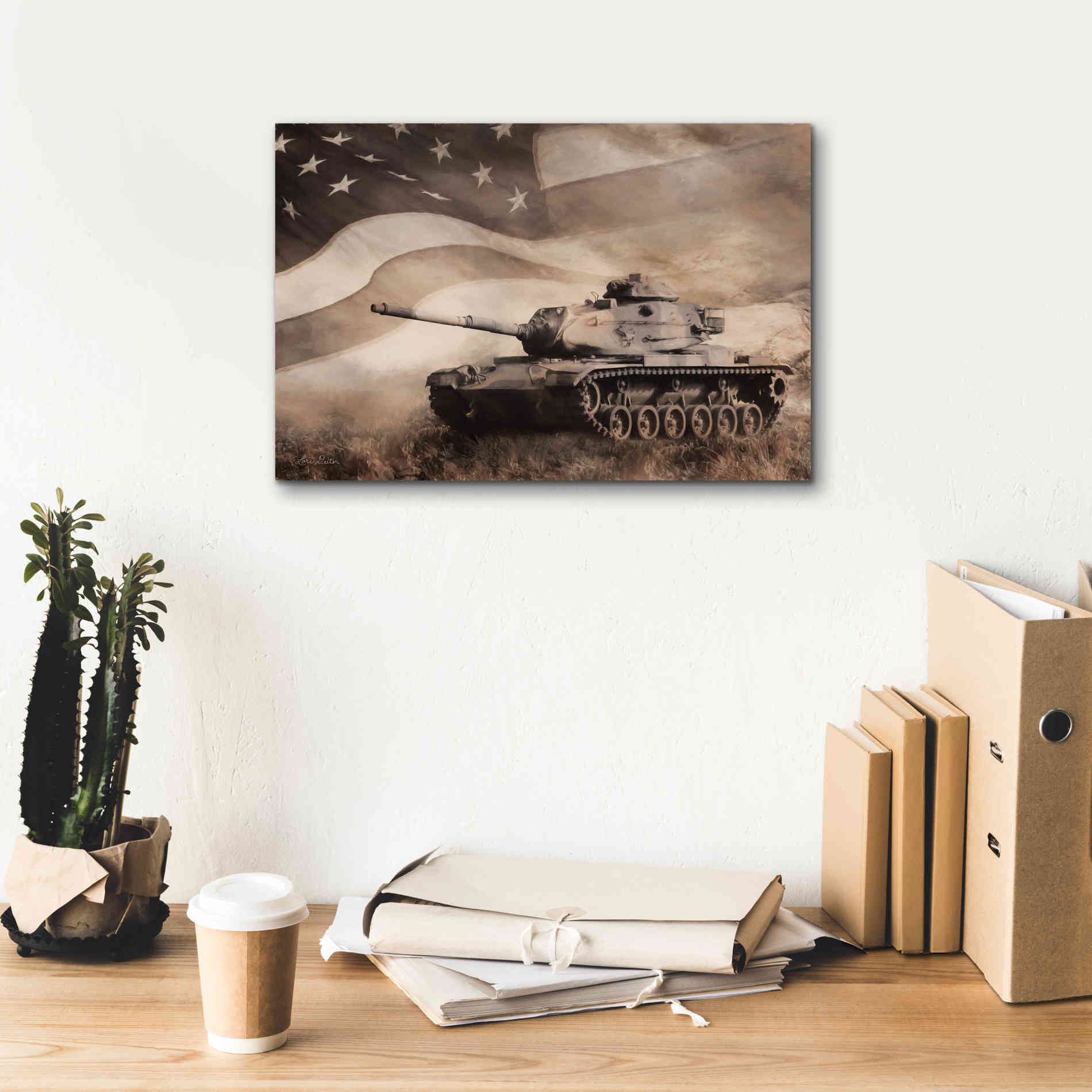 'The Liberator Tank' by Lori Deiter, Canvas Wall Art,18 x 12