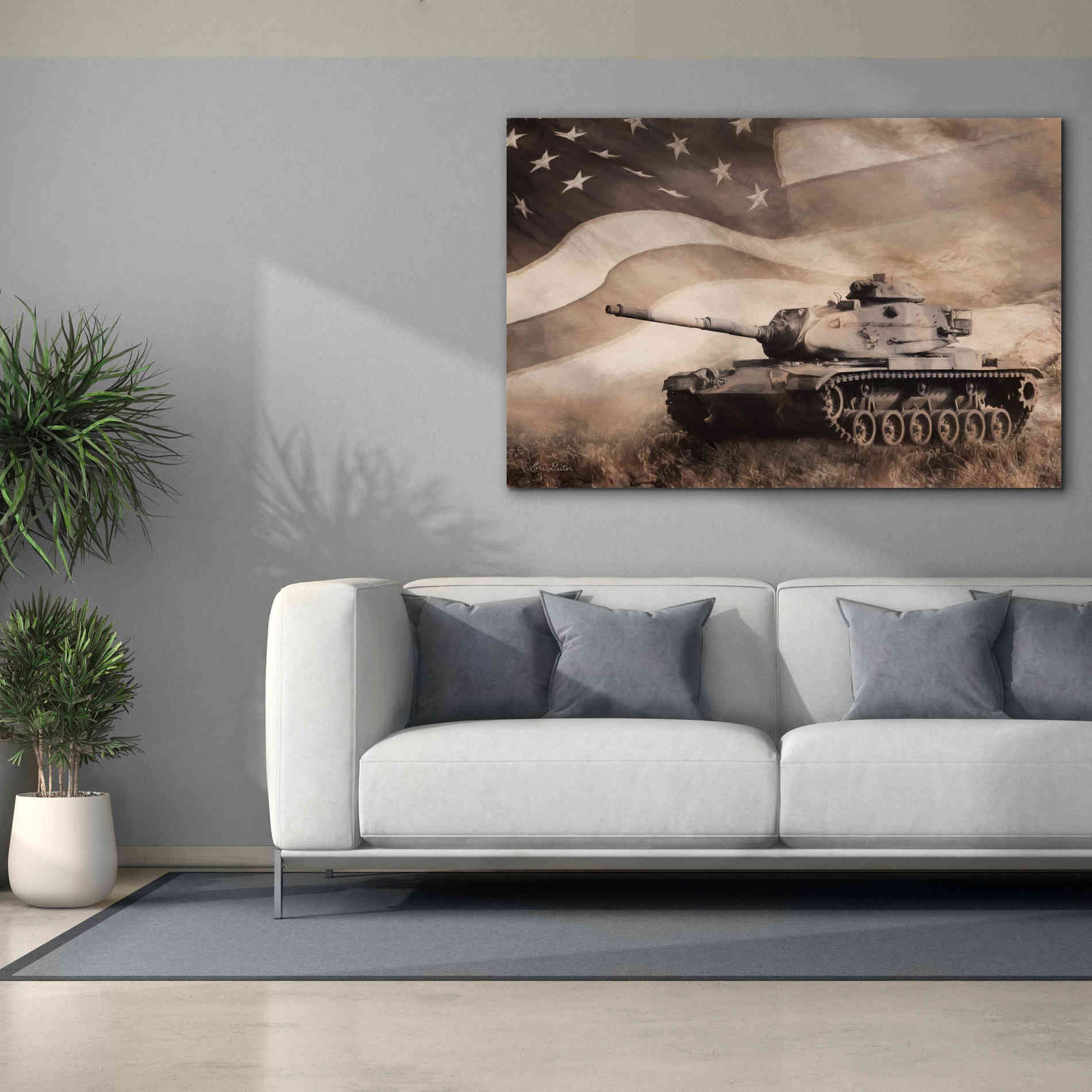 'The Liberator Tank' by Lori Deiter, Canvas Wall Art,60 x 40