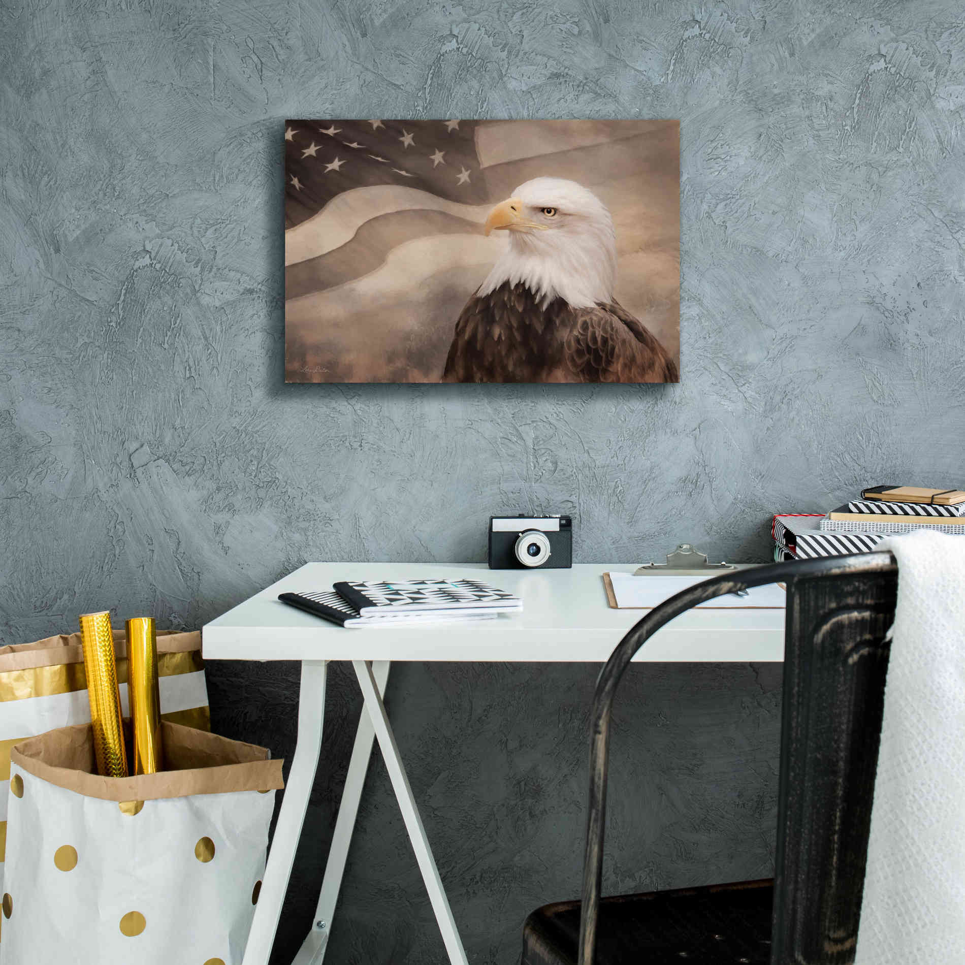 'US Symbols' by Lori Deiter, Canvas Wall Art,18 x 12