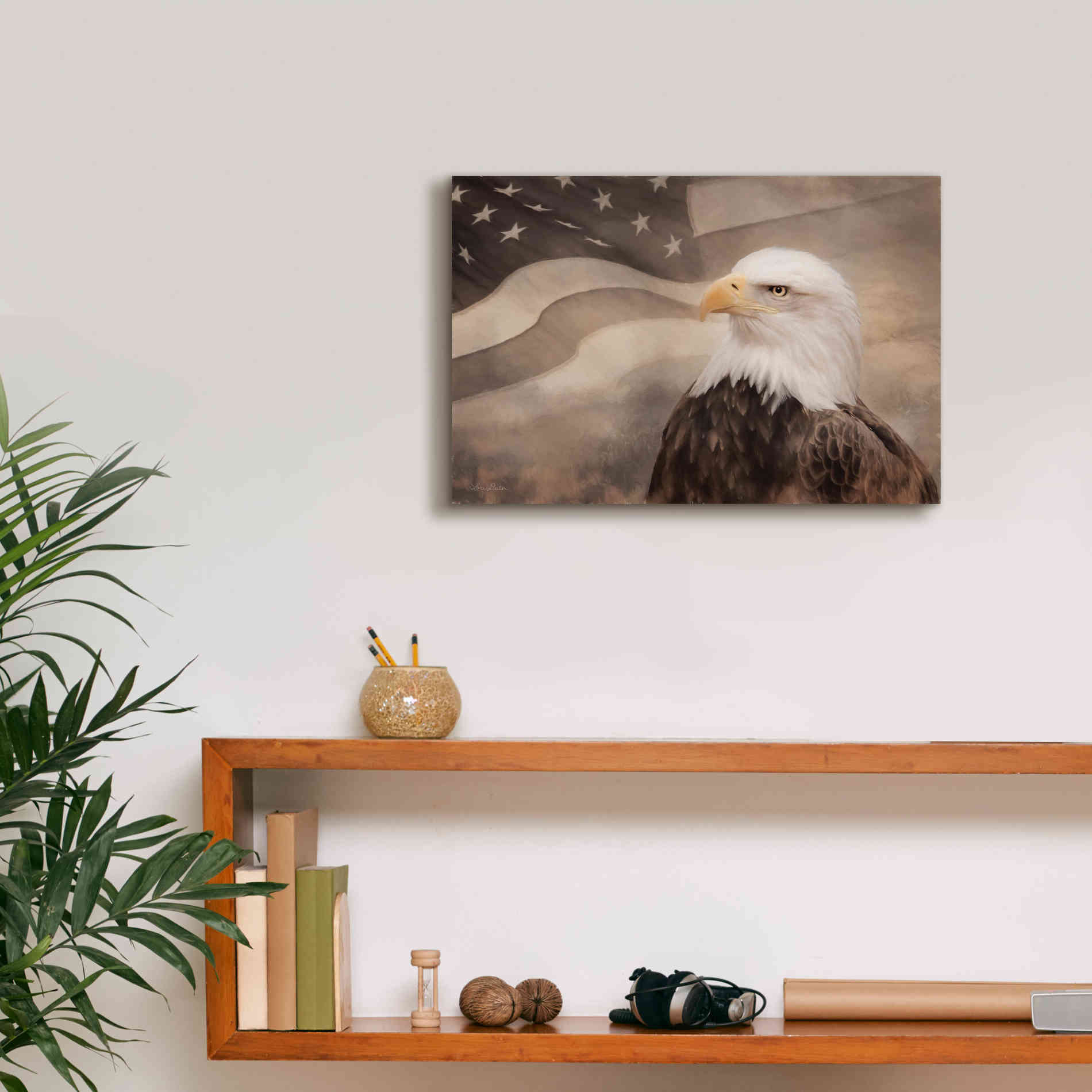 'US Symbols' by Lori Deiter, Canvas Wall Art,18 x 12