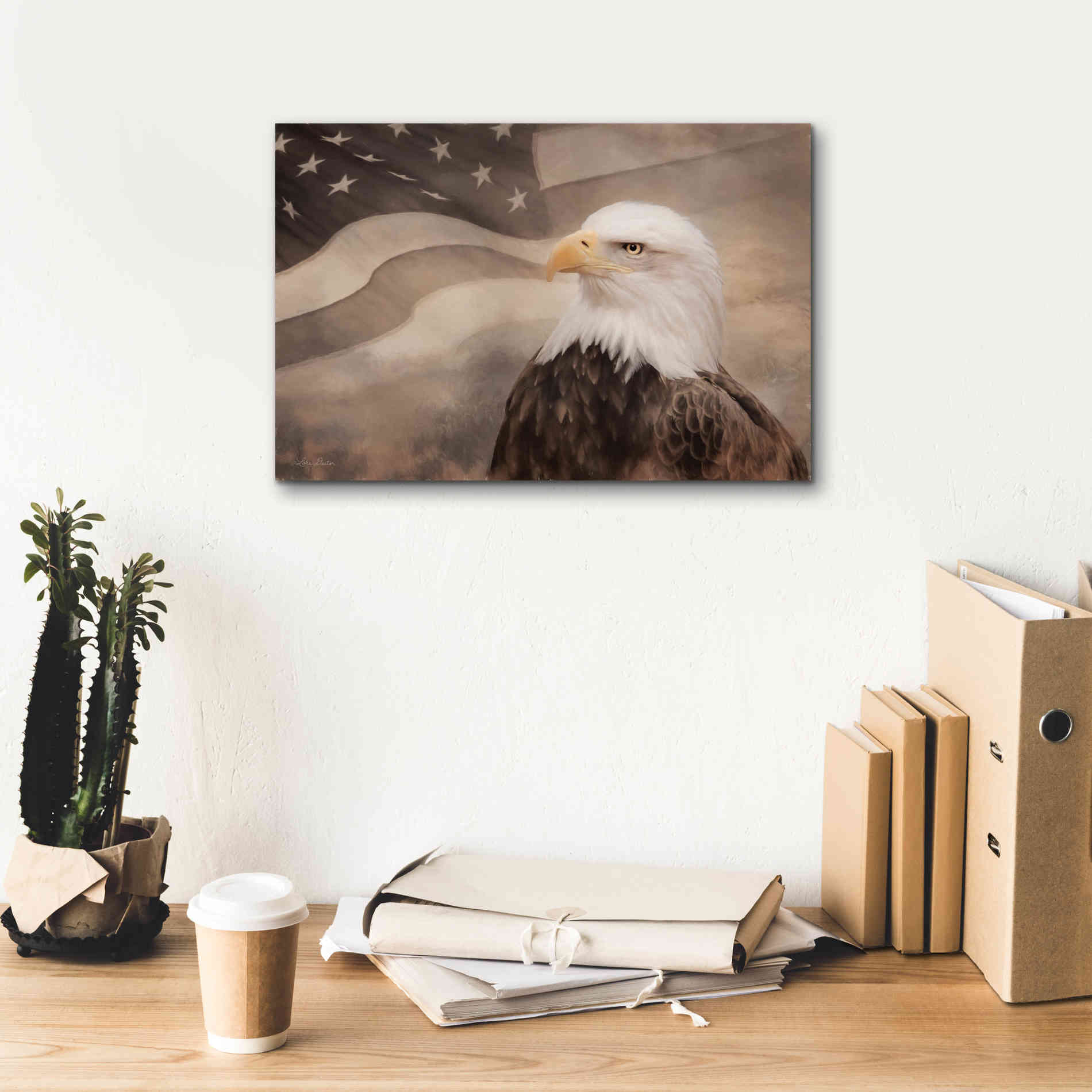 'US Symbols' by Lori Deiter, Canvas Wall Art,18 x 12