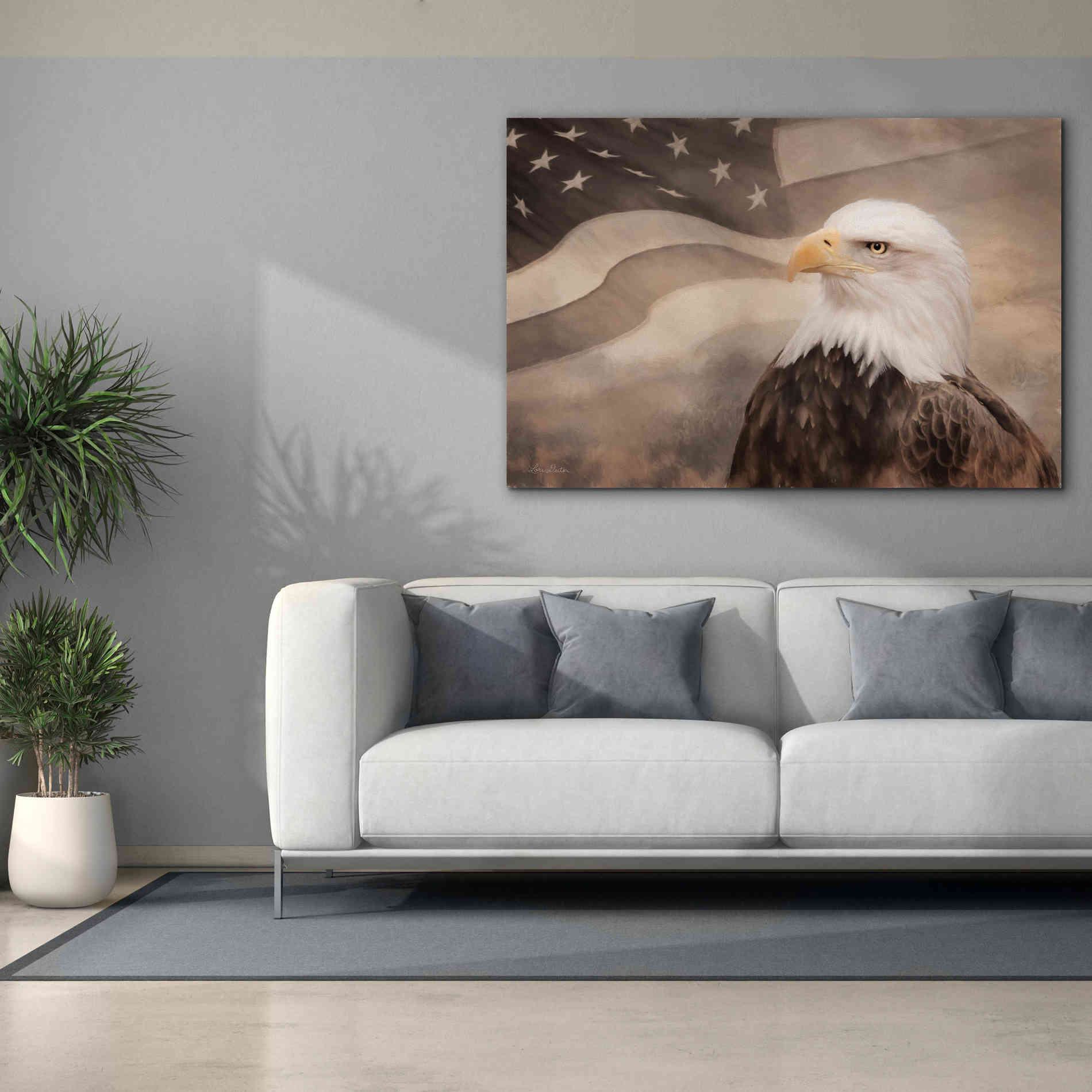 'US Symbols' by Lori Deiter, Canvas Wall Art,60 x 40