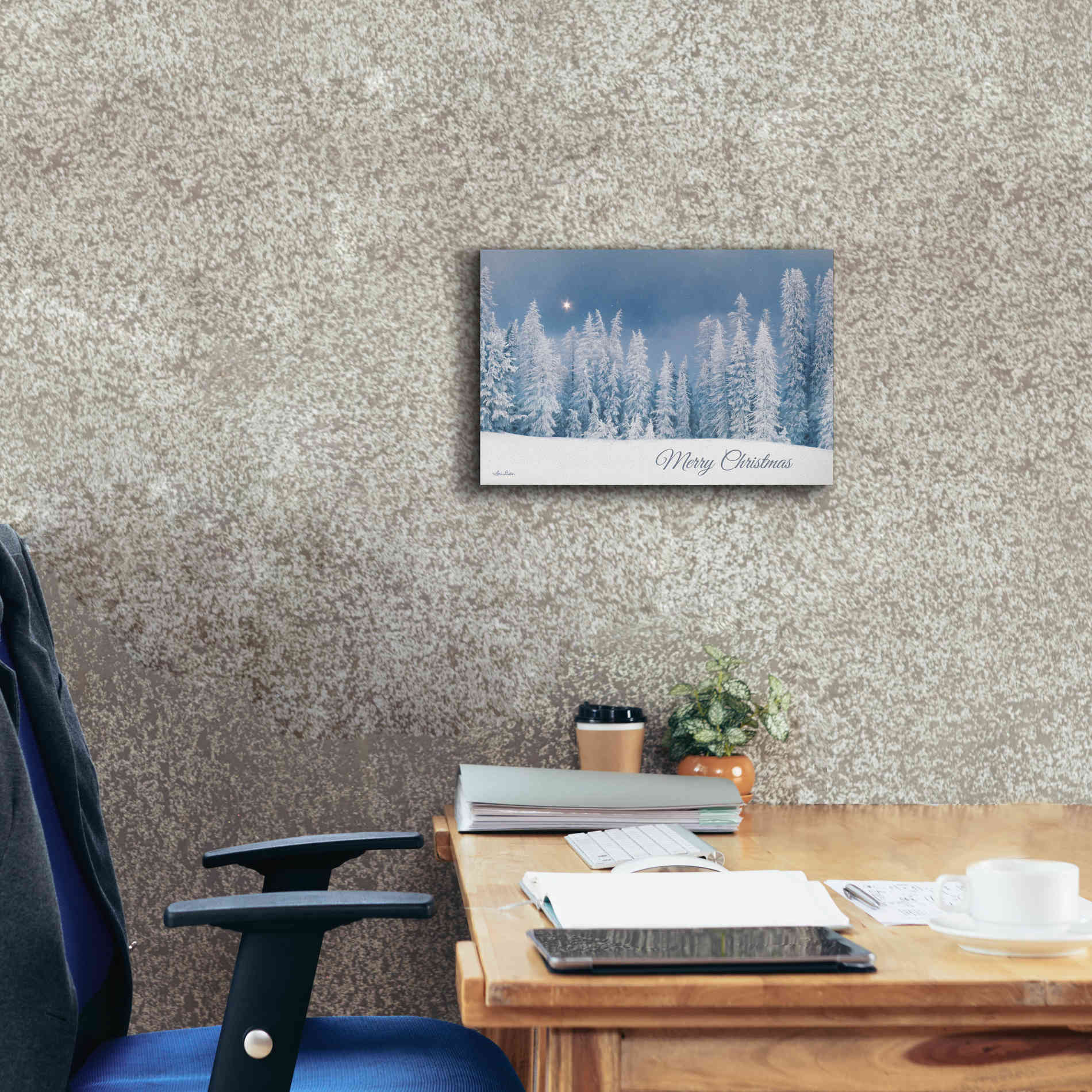 'Lava Mountain Merry Christmas' by Lori Deiter, Canvas Wall Art,18 x 12